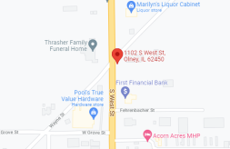 Google map view of DSCC's Olney Regional Office